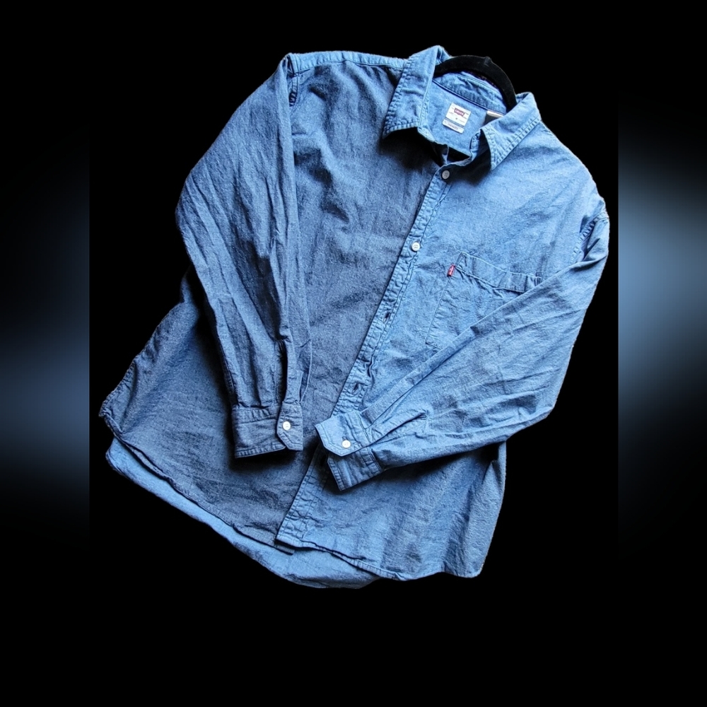 Levi's men's denim colorblock‎ shirt, size M
